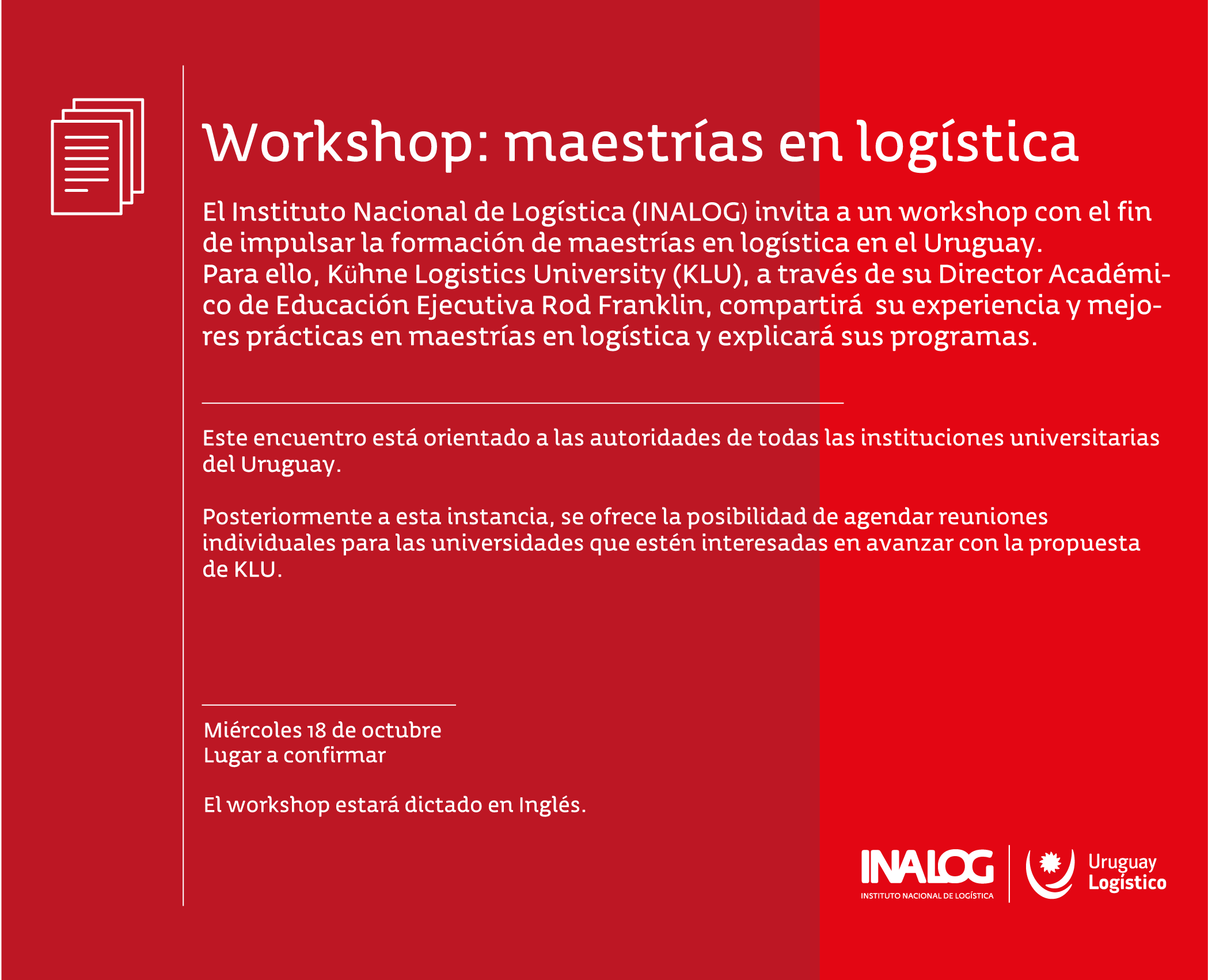 Workshop: maestrías en logística