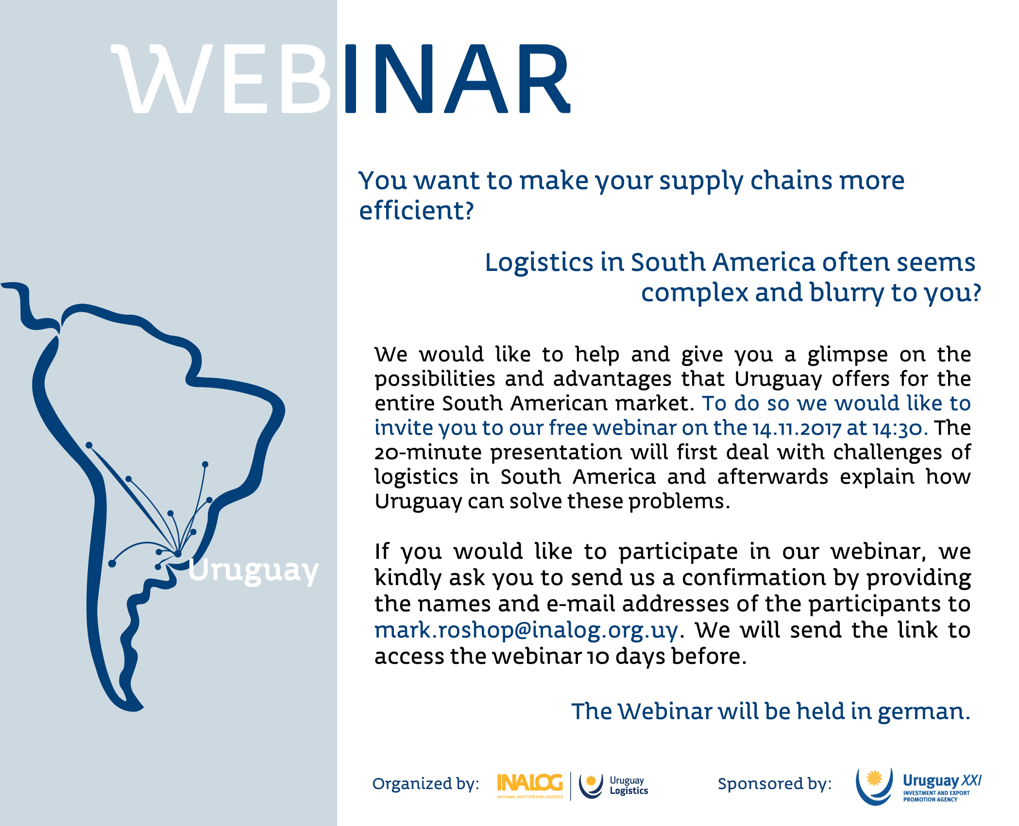 Webinar en alemán: Uruguay – Puerta de entrada a Sudamérica