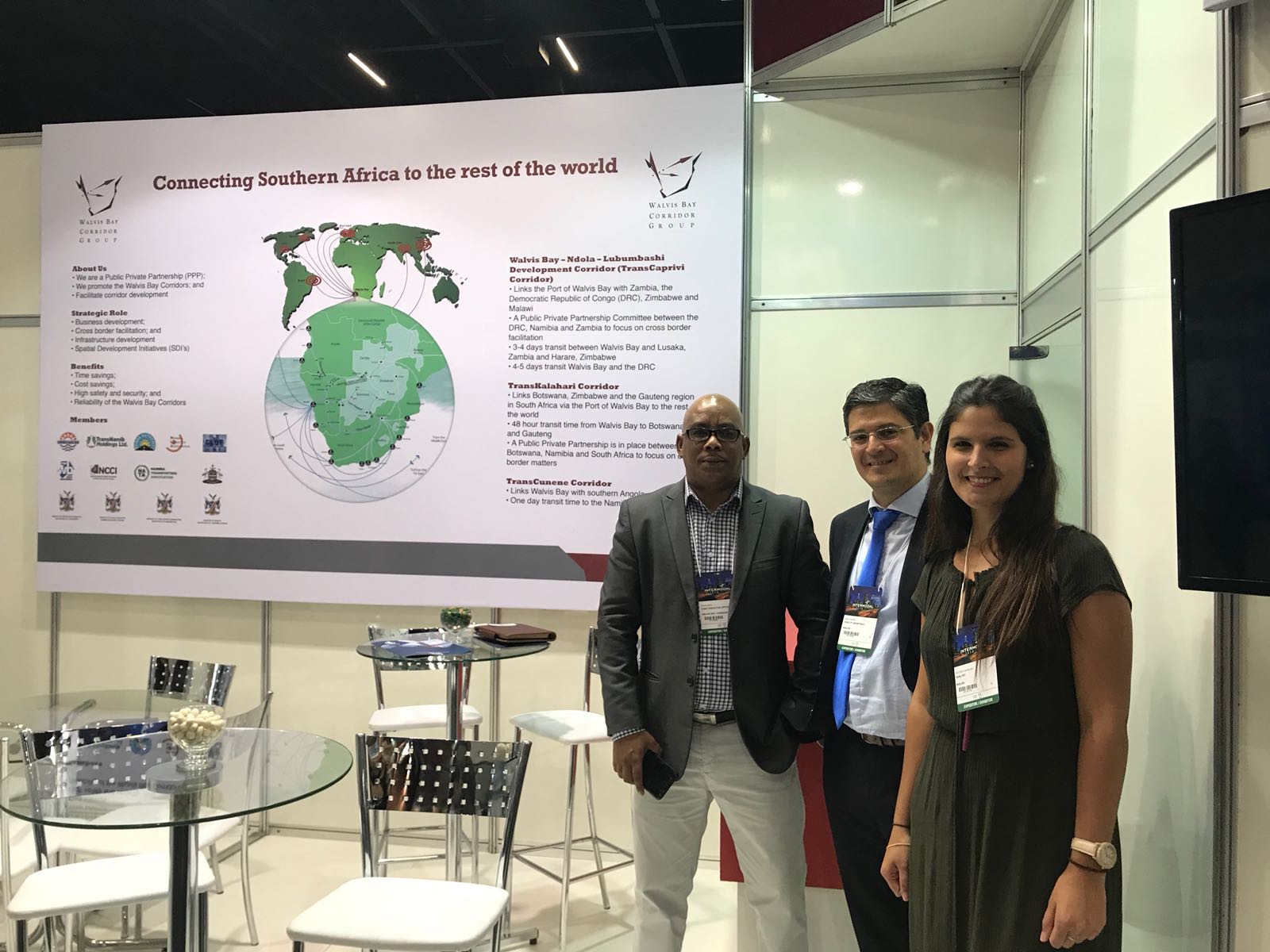 Intercambio con Clive Smith, representante del Walvis Bay Corridor Group