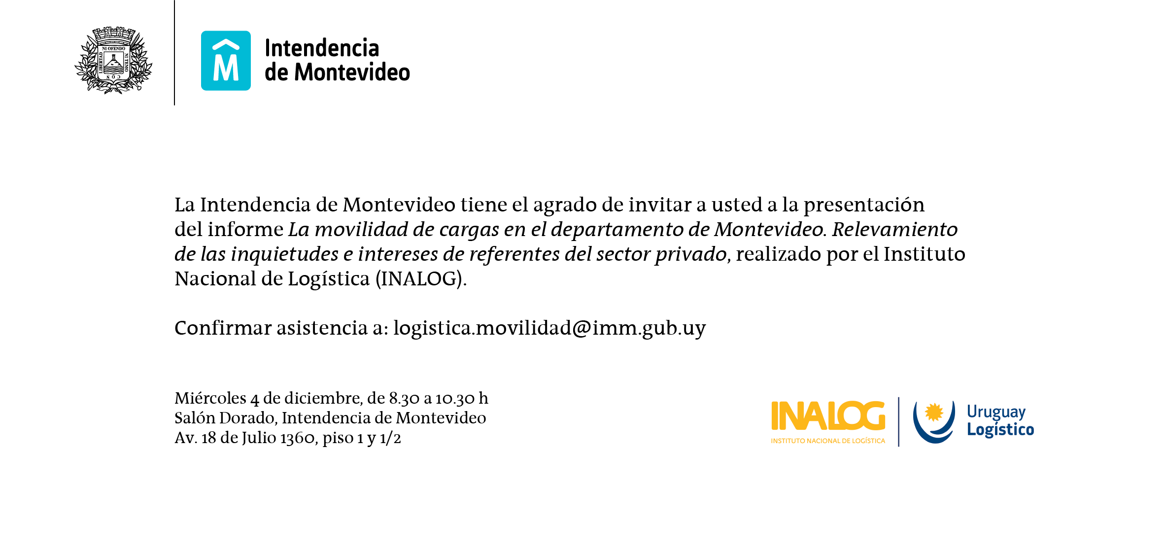 invitacion evento logistica