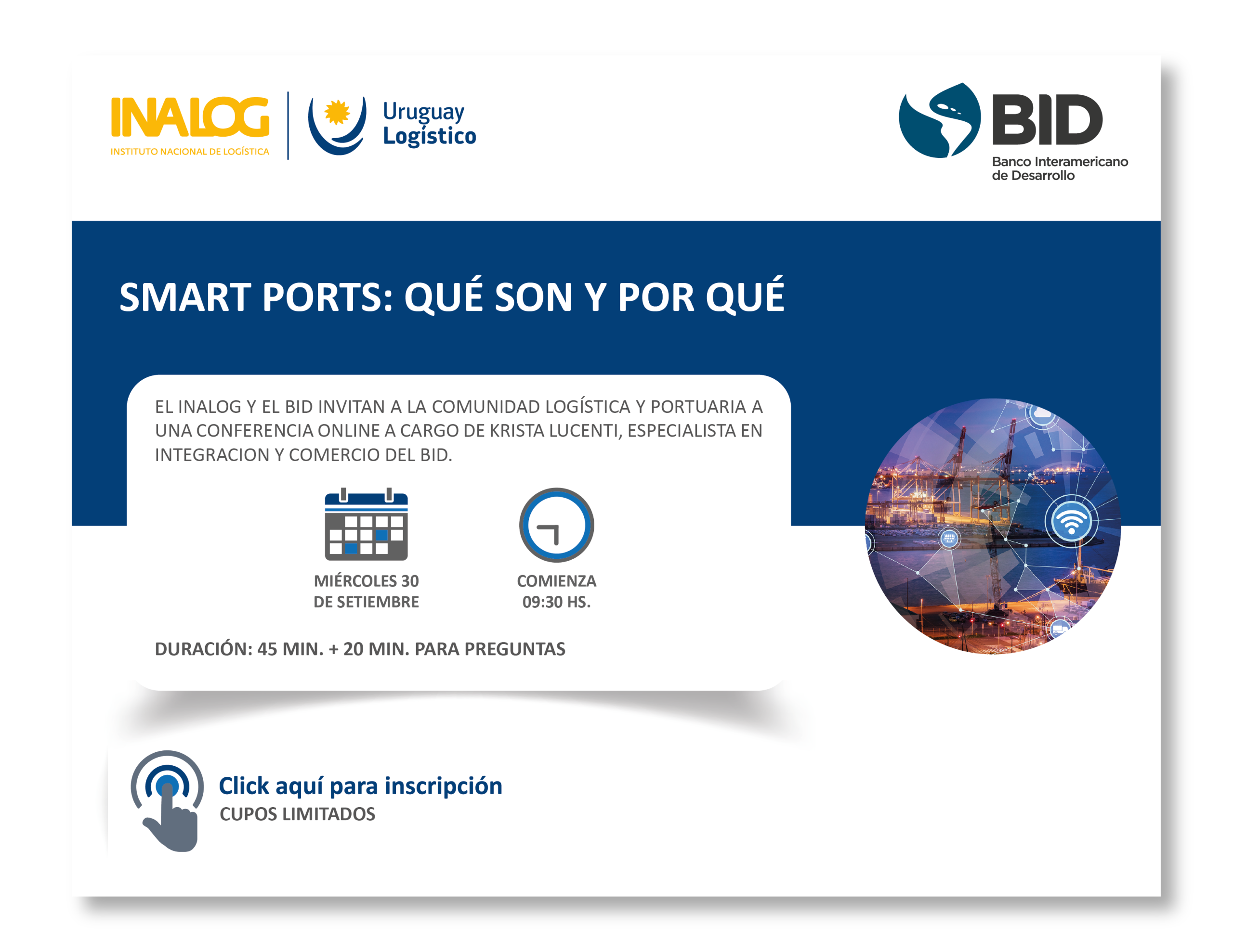 Conferencia online Krista Lucenti – Smart ports: Qué son y por qué